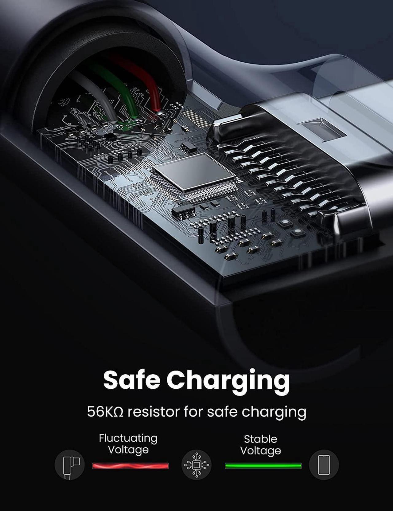 Alt view image 5 of 7 - [10ft, 1-pack] 5A PD 100W USB C to USB C Cable Type C Fast Charging C to C Super Fast Charging Right Angle 90 Degree, USB C Charging Cable 480Mbps Data Nylon Braided for Samsung Galaxy iPad MacBook