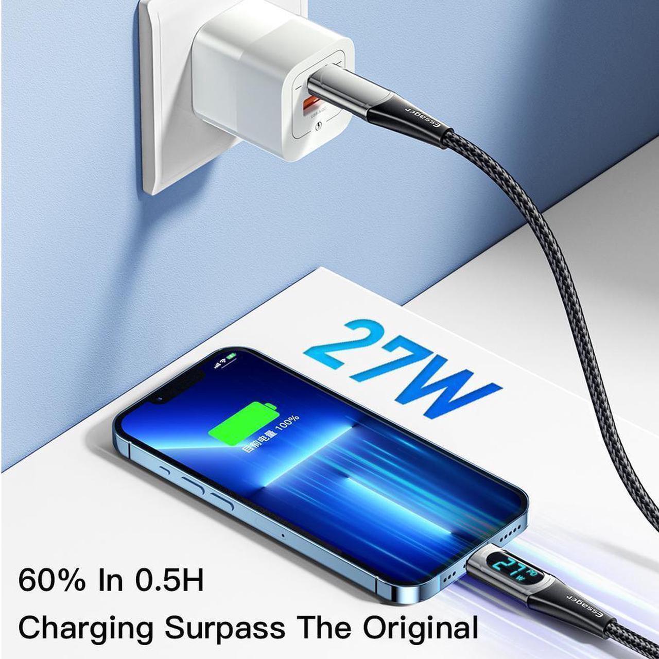 Alt view image 2 of 7 - USB C to Lightning Cable 3.3FT 2Pack iPhone Fast Charger Cable [MFI Certified] 1M USBC to Lightning Apple Type C Charger Cord for iPhone 14 13 12 11 Pro Max Mini X XS XR 8 Plus 10 SE iPad