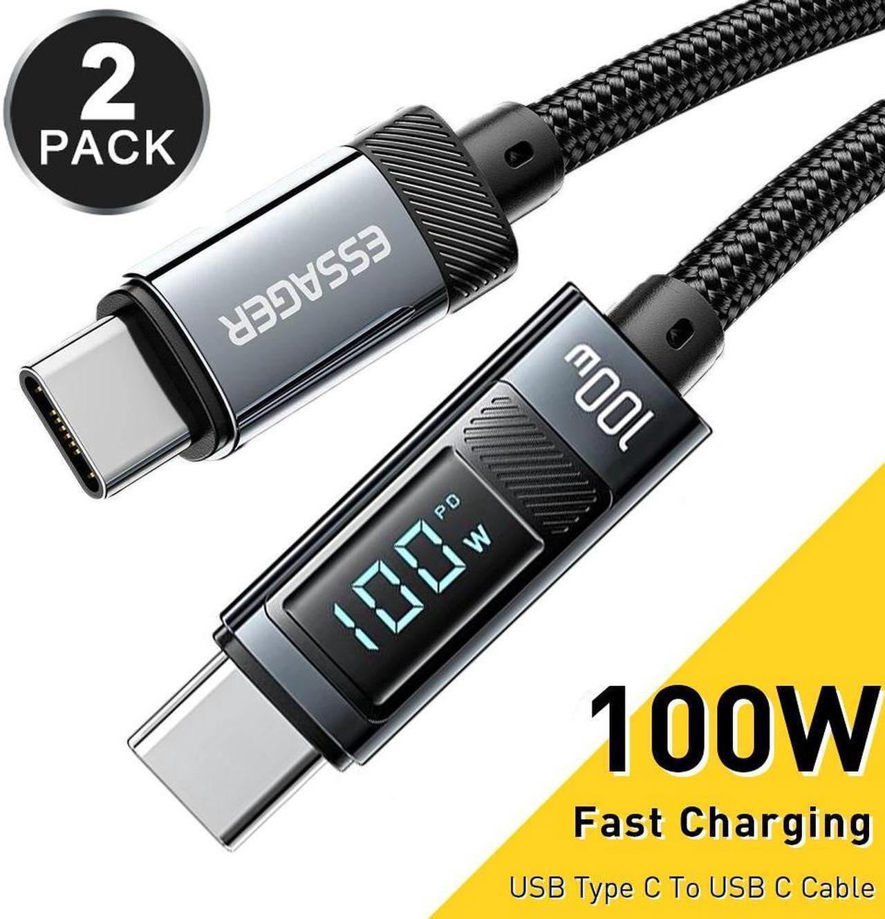 Main image of LED Display USB C Cable 100W 2-Pack 3.3FT Compatible with MacBook Pro 2022, iPad Pro 2022, iPad Air 5, Galaxy S22 Ultra, Pixel, PS5, Switch, etc.
