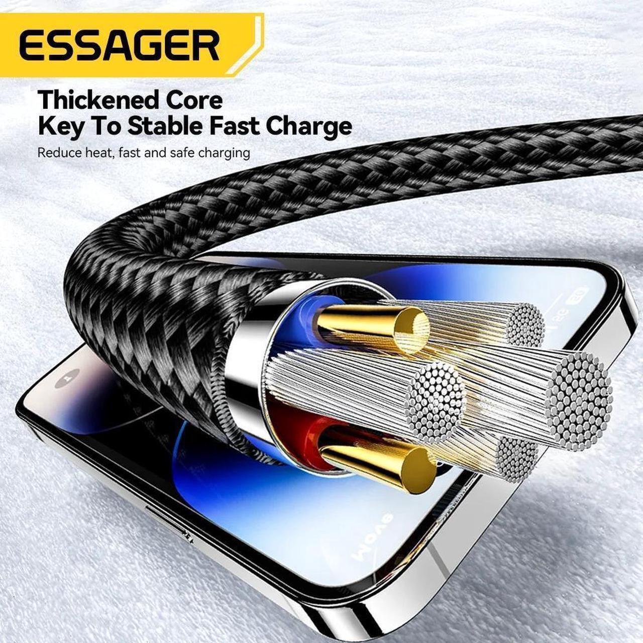 Alt view image 2 of 7 - LED Display USB C Cable 100W 2-Pack 3.3FT Compatible with MacBook Pro 2022, iPad Pro 2022, iPad Air 5, Galaxy S22 Ultra, Pixel, PS5, Switch, etc.
