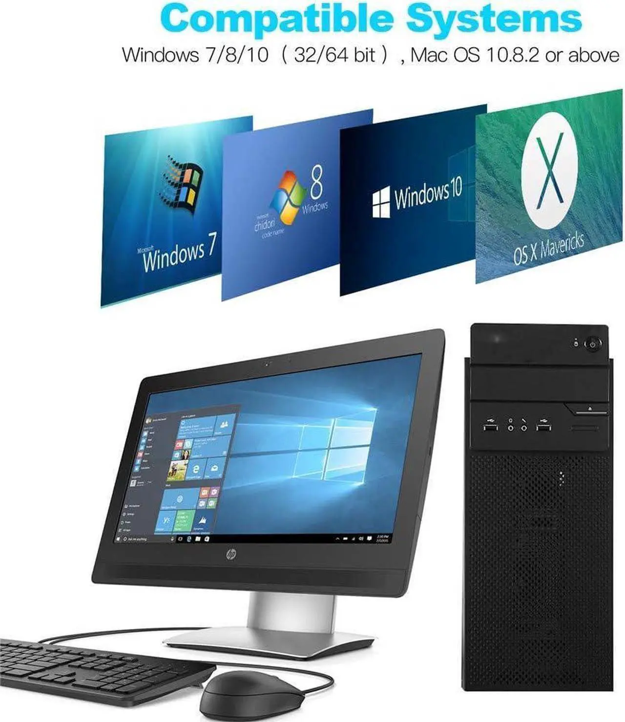 Alt view image 2 of 7 - 7 Ports (2X USB C - 5X USB A) USB PCI Express Card PCIe, 5Gbps High Speed USB3.0 PCI-EX1 X4 X8 X16 Adapter Converter for Desktop PC, for for XP, for WIN7, for WIN8, for WIN8.1, WIN10