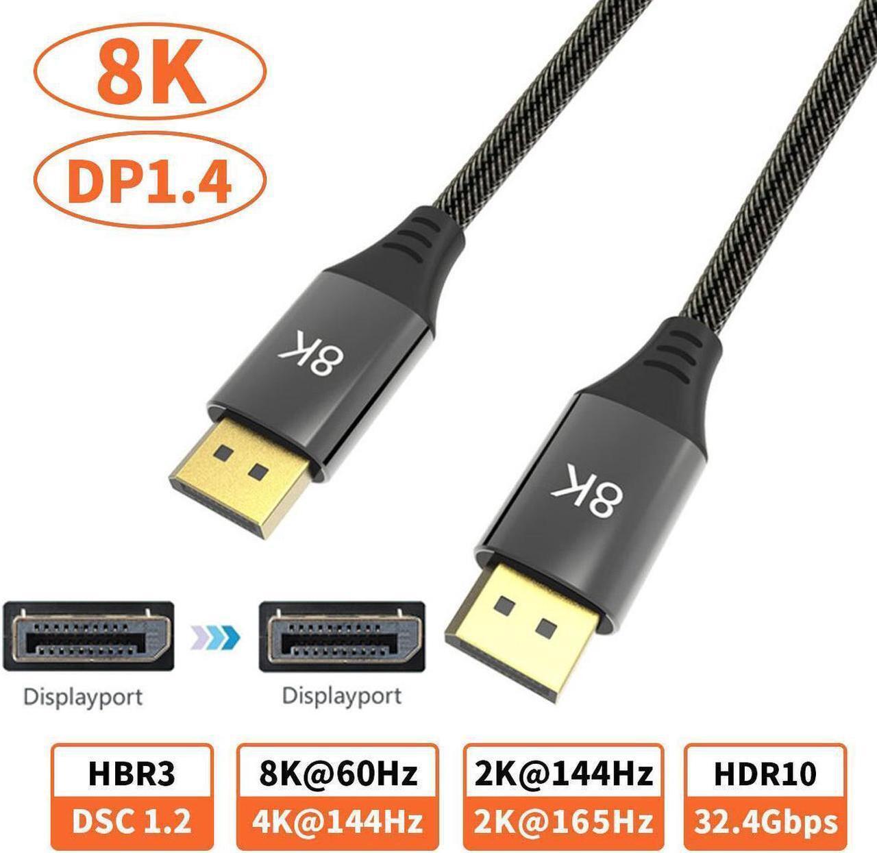 Main image of DisplayPort Optical cable Male to Male DP1.4 8K @60HZ 4K@144HZ High Speed 32.4Gbps Optical Fiber DisplayPort for PC, Laptop, HDTV, DP to DP Cable, 10ft