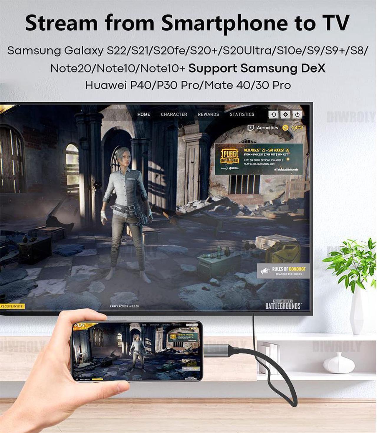 Alt view image 5 of 6 - USB C to DisplayPort 1.4 8K Cable Stouchi 2M/6.6Ft Thunderbolt 4/3 to DisplayPort 4K@144Hz/120Hz 5K@60Hz 2K@240Hz HBR3 DP1.4 Adapter for 2021 MacBook Pro, M1 Mac Mini, Dell XPS