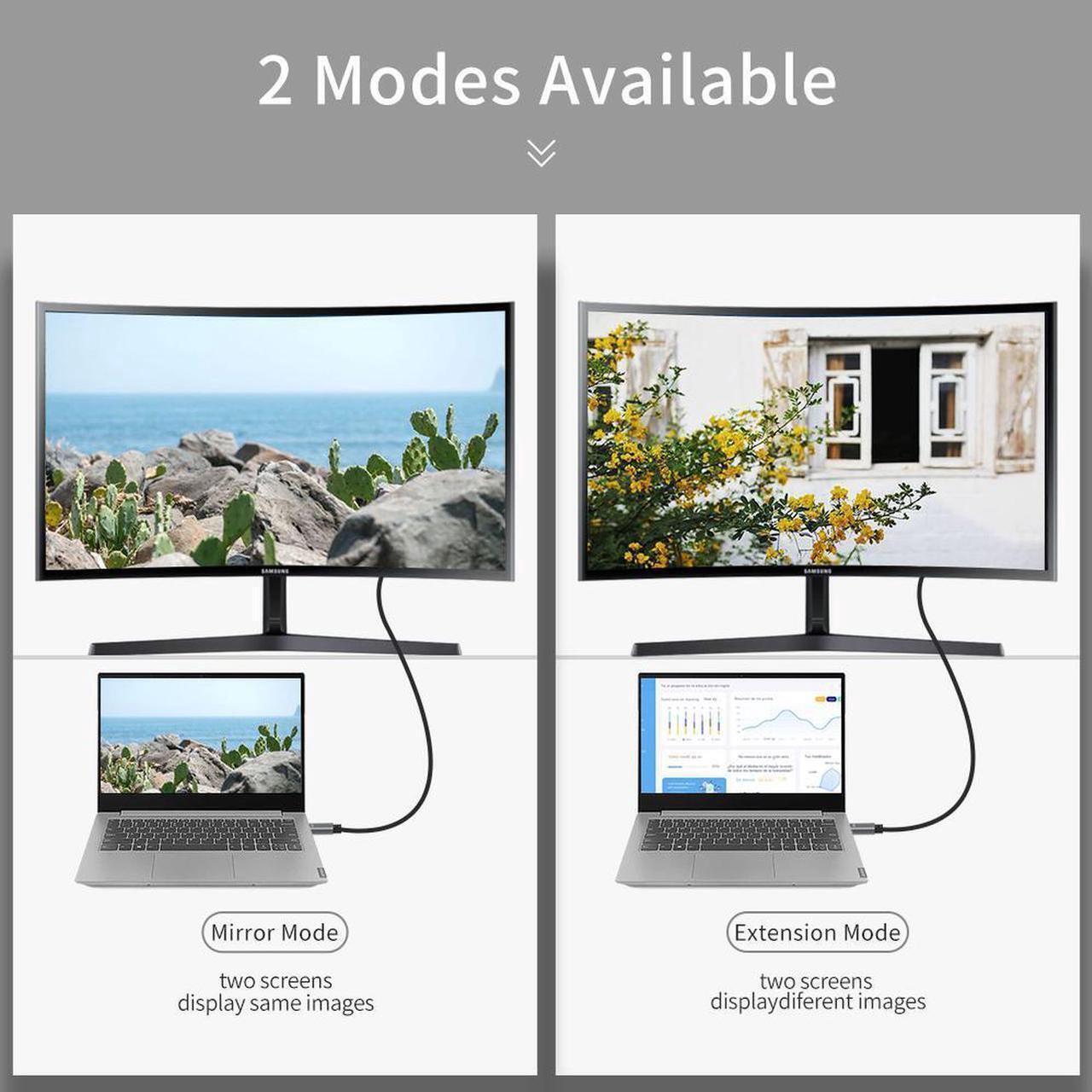 Alt view image 4 of 6 - USB C to DisplayPort 1.4 8K Cable Stouchi 2M/6.6Ft Thunderbolt 4/3 to DisplayPort 4K@144Hz/120Hz 5K@60Hz 2K@240Hz HBR3 DP1.4 Adapter for 2021 MacBook Pro, M1 Mac Mini, Dell XPS