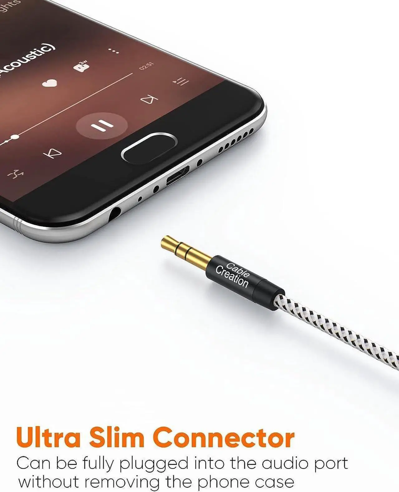 Alt view image 6 of 7 - 2-Pack 3.5mm Aux Cord(3FT/0.9M) 3.5mm Male to Male Stereo Audio Cable for Car Headphones Smartphones Echo-Dot Home/Car Stereos Laptops Speaker & More