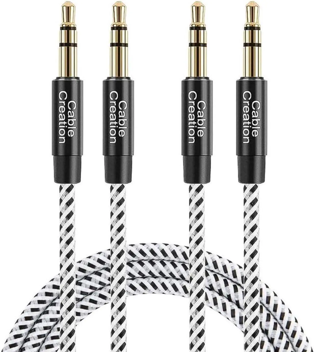 Main image of 2-Pack 3.5mm Aux Cord(3FT/0.9M) 3.5mm Male to Male Stereo Audio Cable for Car Headphones Smartphones Echo-Dot Home/Car Stereos Laptops Speaker & More