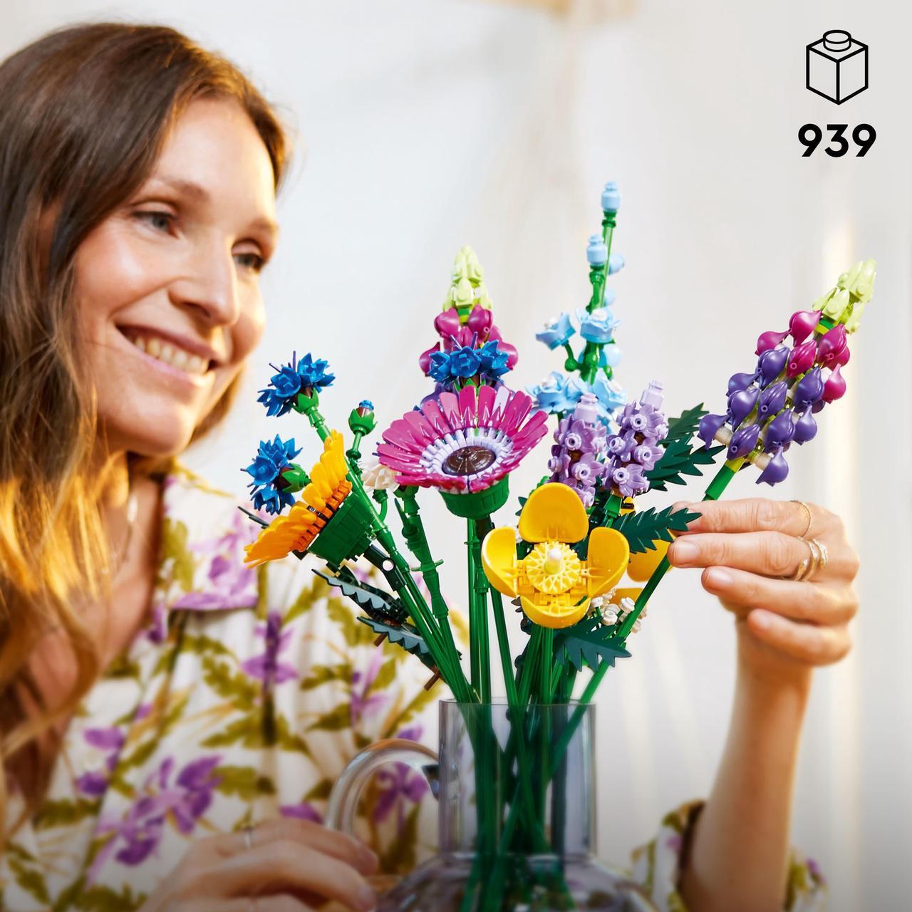 Alt view image 5 of 7 - LEGO Icons Wildflower Bouquet 10313 Artificial Flowers with Poppies and Lavender, Anniversary and Mother's Day Gift for Wife, Unique Home Décor, Botanical Collection with Spring Flowers