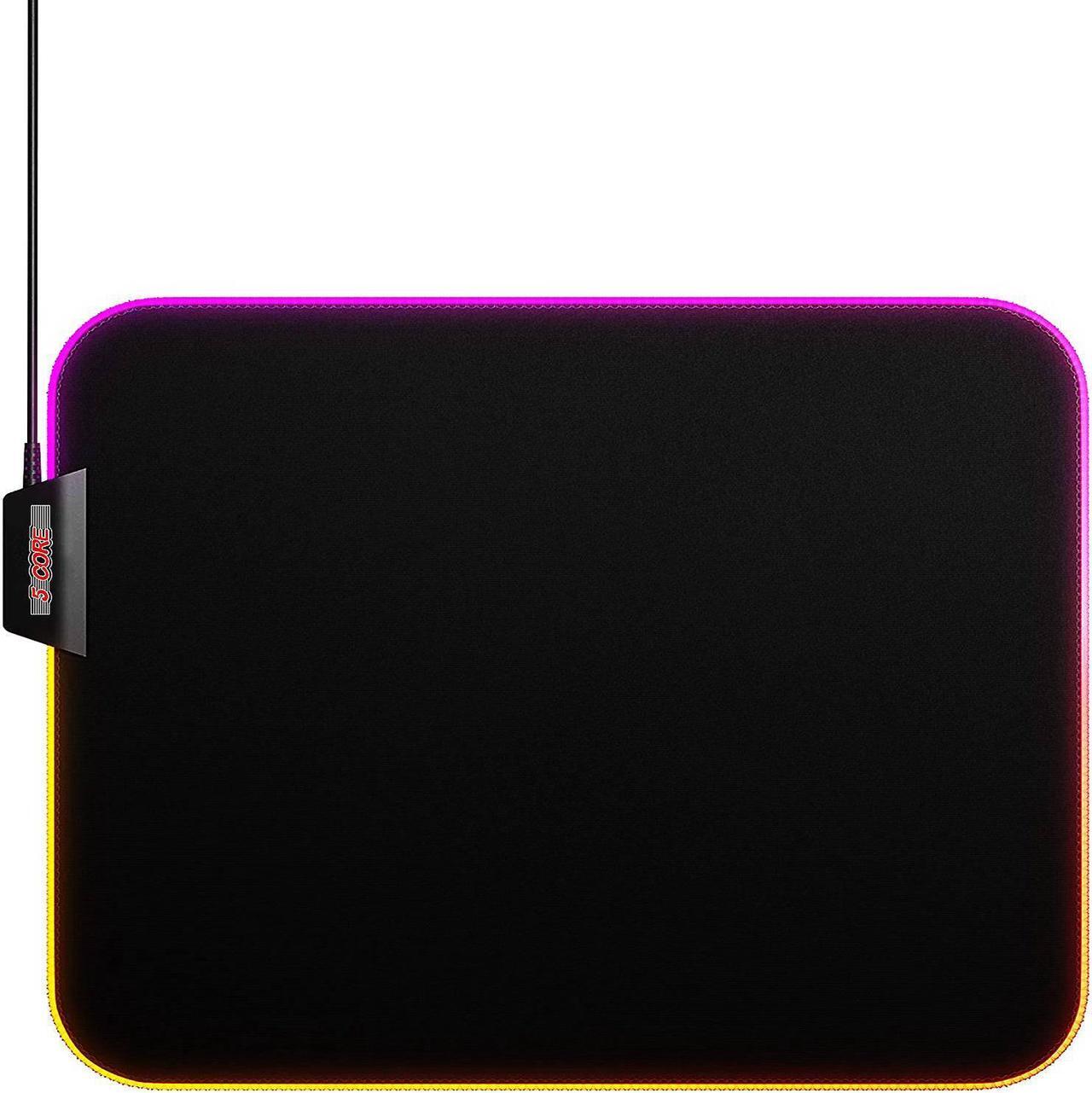 Main image of 5 Core RGB Mouse Pad - Computer Mouse Mat with Anti-Slip Rubber Base, Easy Gliding, Spill-Resistant Surface, Durable Materials, Flexible, Portable, with a Fresh Modern Design, MP 300 RGB