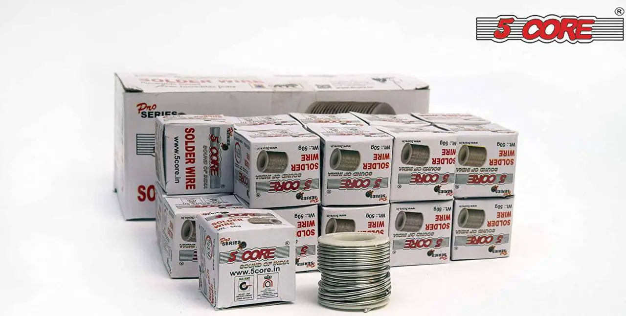 Alt view image 5 of 14 - 5 Core Solder Wire Rosin Core Flux Soldering Wire 63/37 63% Tin (Sn)37% Lead (Pb) 1 pc 50 gms