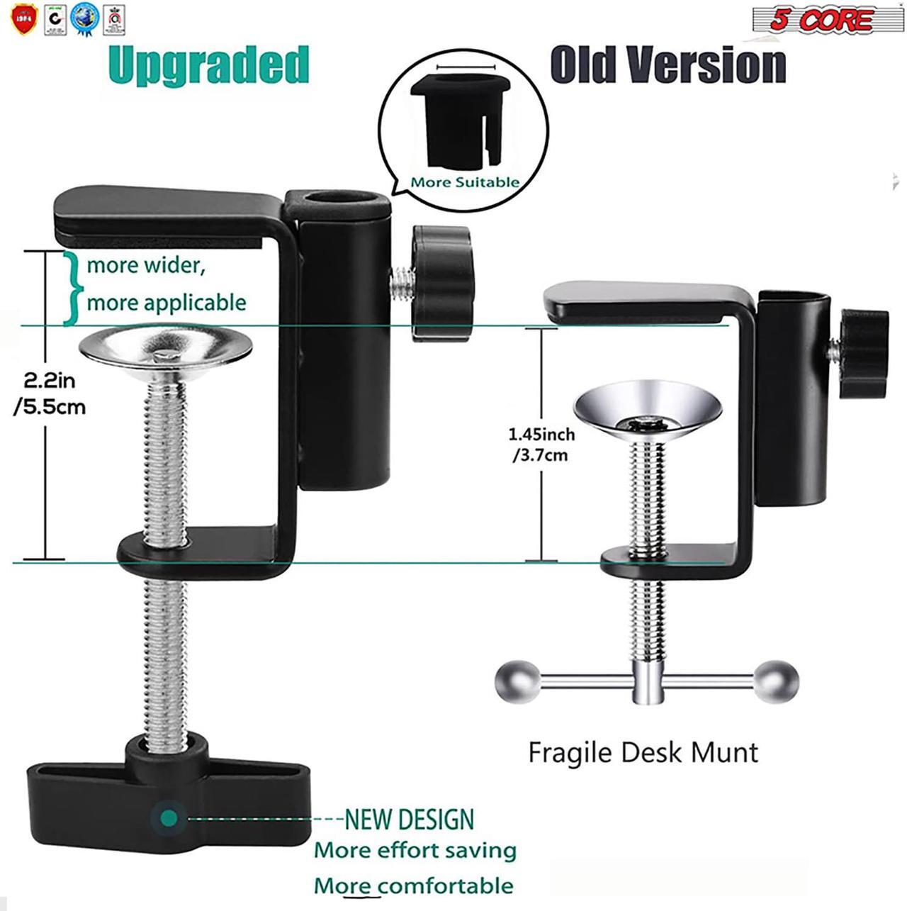 Alt view image 5 of 8 - 5 Core Mic Arm Adjustable Boom Microphone Stand Desk Mount Heavy Duty Brazo Para Microfono for Condenser Dynamic Mics - MS ARM BLU