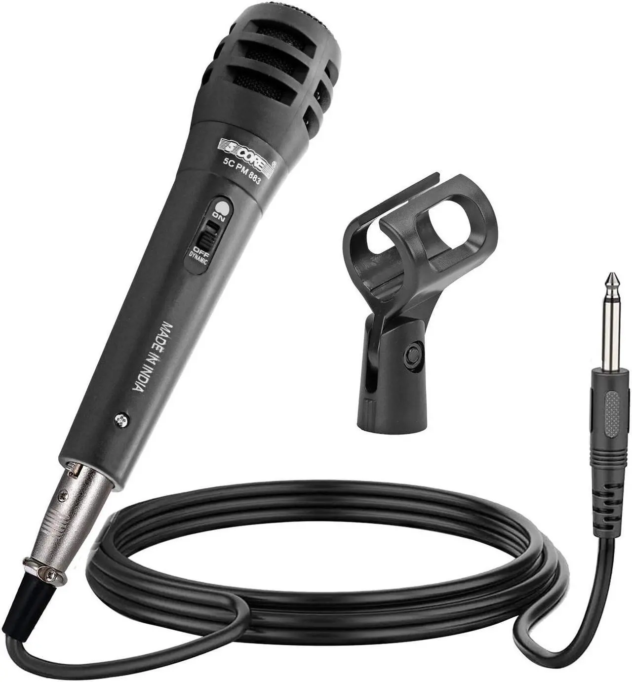 Main image of 5 Core Microphone XLR Dynamic Mic Karaoke Singing Handheld Microfono Wired Professional Unidirectional 1/4 Plug In Cord Connection for Vocal DJ Music - PM-883