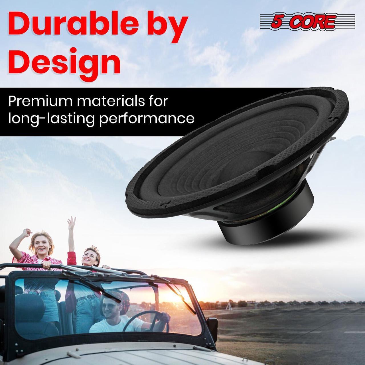 Alt view image 6 of 15 - 5 Core 6.5 Inch Subwoofer Pair 300W Peak 4OHM Car Audio Replacement Speaker Sub Woofer High Sensitivity Powerful Bass Bocinas para Carro - WF 672 2 PCS