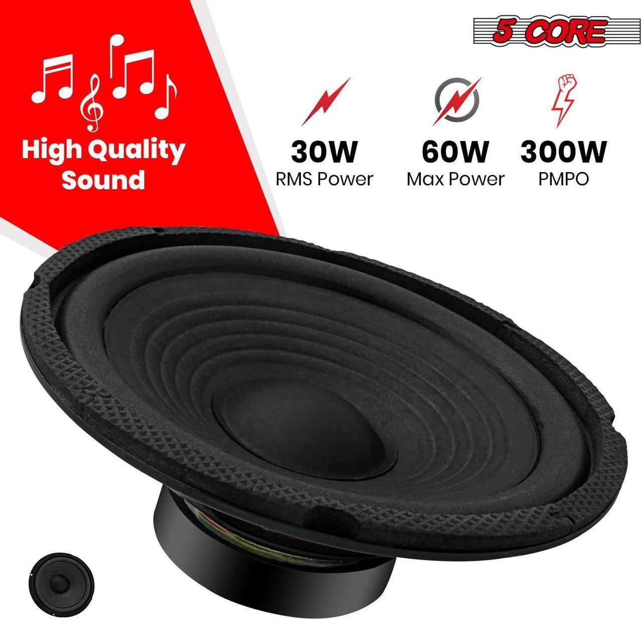 Alt view image 2 of 15 - 5 Core 6.5 Inch Subwoofer Pair 300W Peak 4OHM Car Audio Replacement Speaker Sub Woofer High Sensitivity Powerful Bass Bocinas para Carro - WF 672 2 PCS