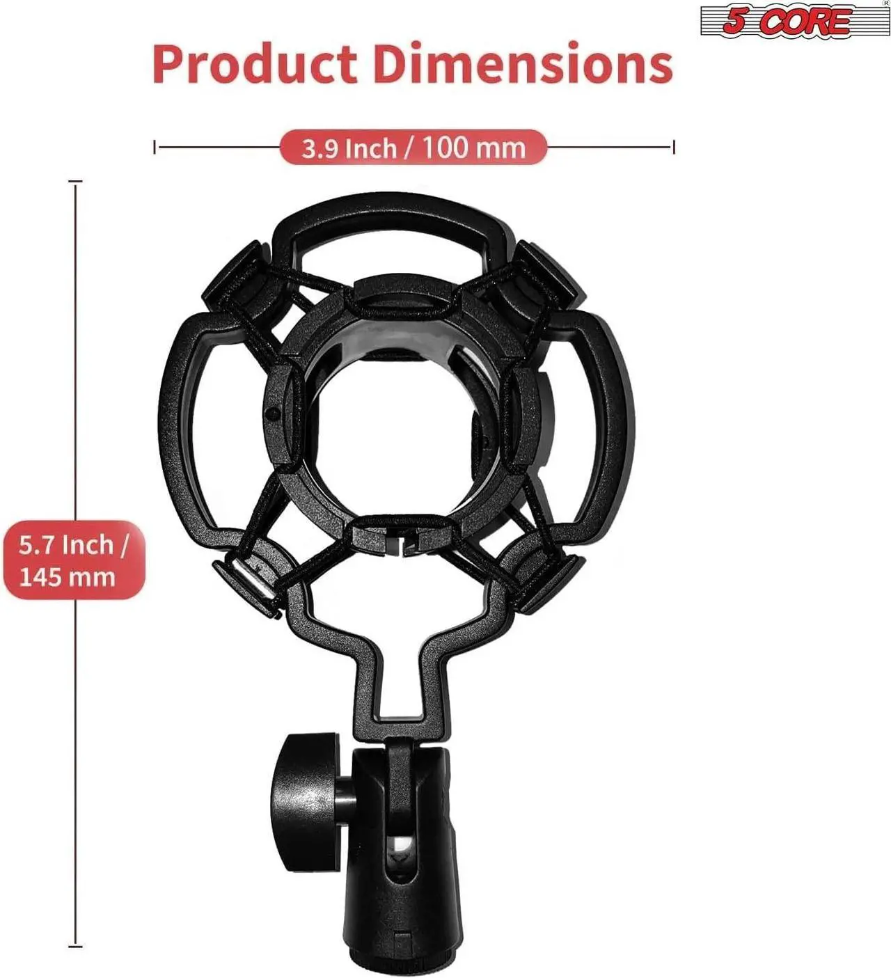 Alt view image 3 of 7 - 5 CORE XLR Microphone Condenser Mic w Microphone ARM for Computer Gaming Podcast Tripod Stand Kit for Streaming Recording Vocals Voice Cardioids Studio Microphone - RM 7 BG