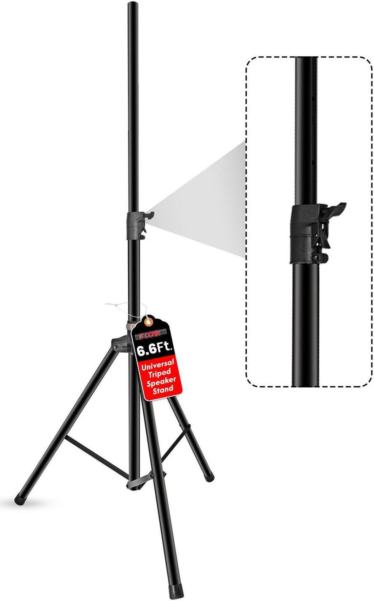 Main image of 5 Core Speaker Stand Tripod Air Assist Lowering Tall Height Adjustable Heavy Duty DJ Light Floor Stands Universal 35mm Pole Mount PA Studio Monitor Support - SSHD HYD AIR BLK