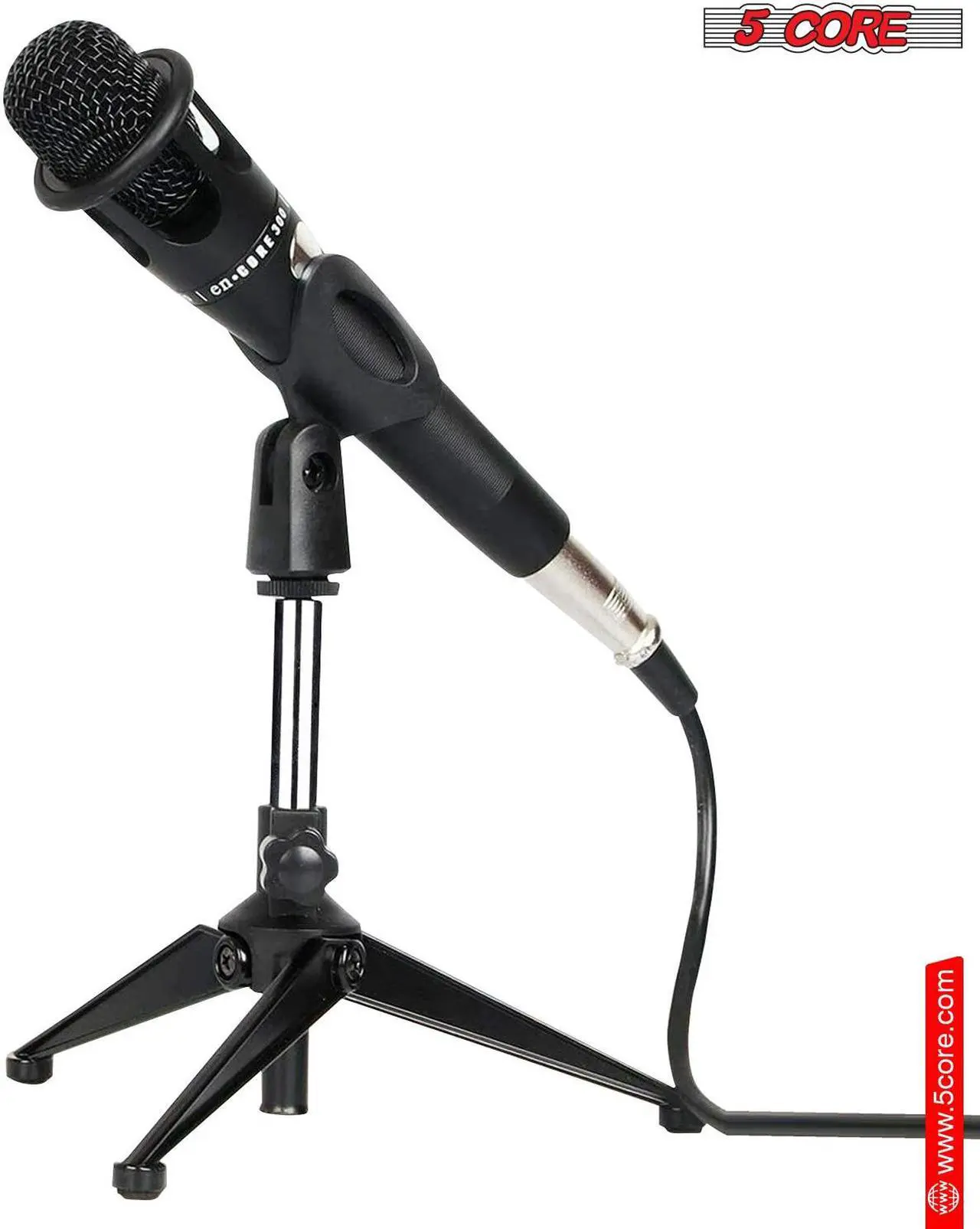 Alt view image 6 of 7 - 5 Core Desktop Mic Stand Tripod Universal Desk Microphone Holder Table Top Stands