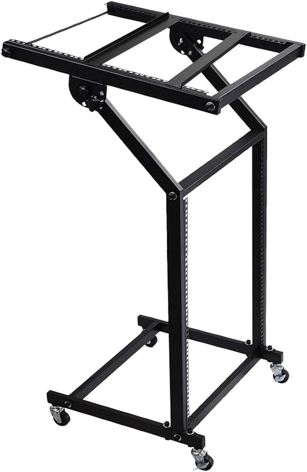 Main image of 5 Core DJ Mixer Stand 12U Adjustable Rack Mount Rolling Stage Cart Pro Audio Studio Equipment for Homes Offices Stage Music Studios w Wheels - RACK STAND 12U