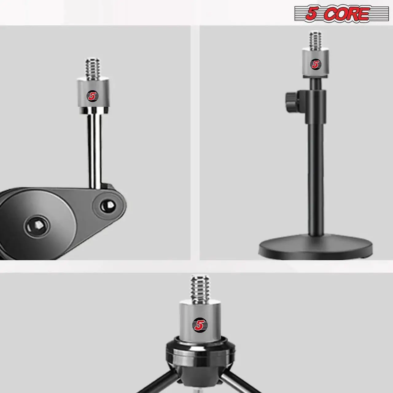 Alt view image 3 of 7 - 5 Core Mic Stand Adapter 12 Pieces 5/8 Female to 1/4 Inch Male Screw Thread Conversion Connector for Microphone Stands Boom Arms Camera Tripod - 5/8 Female to 1/4 Inch Male