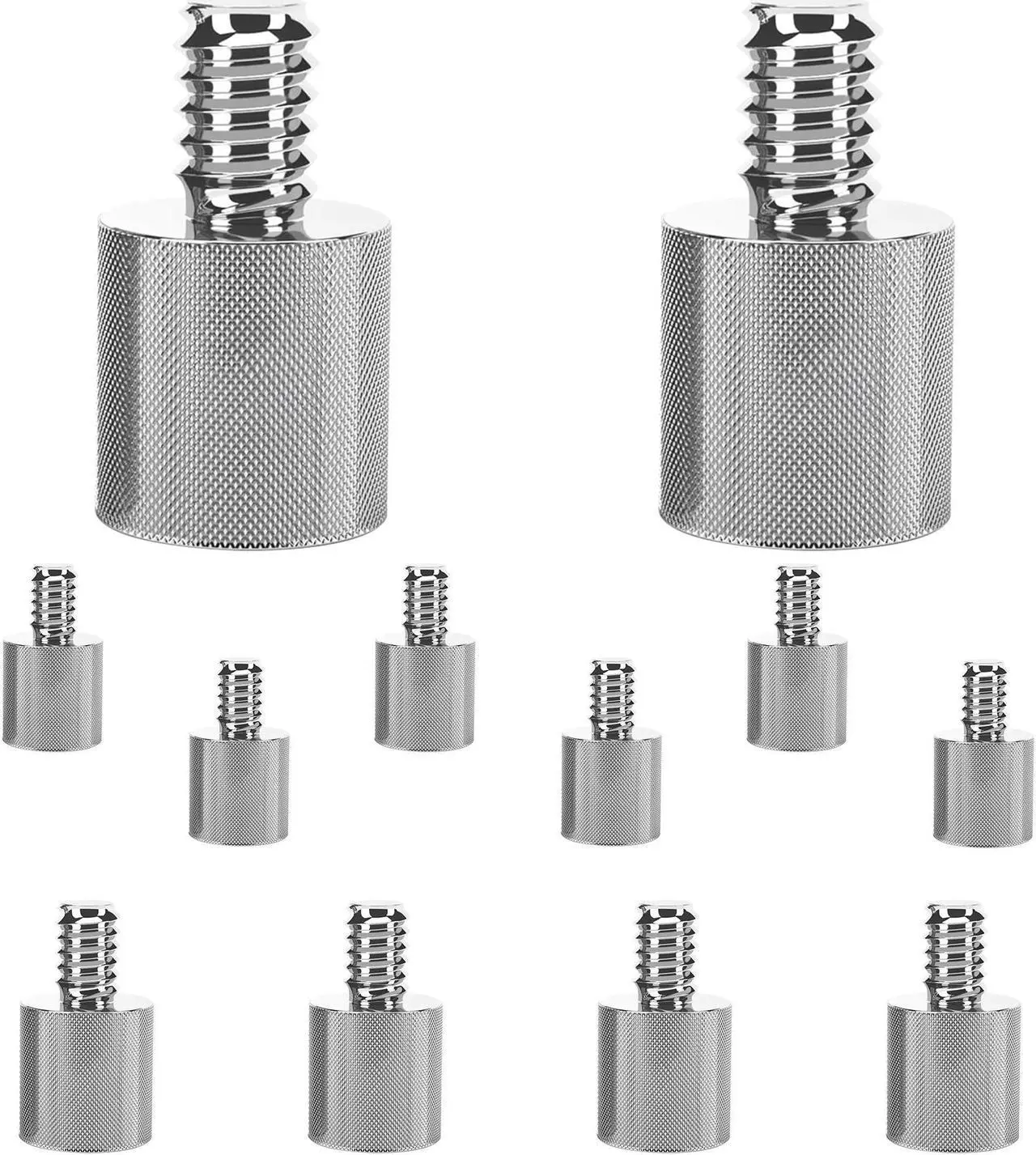Main image of 5 Core Mic Stand Adapter 12 Pieces 5/8 Female to 1/4 Inch Male Screw Thread Conversion Connector for Microphone Stands Boom Arms Camera Tripod - 5/8 Female to 1/4 Inch Male