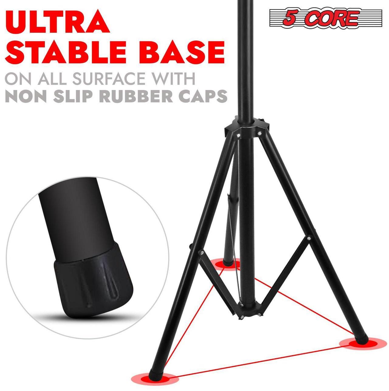 Alt view image 5 of 7 - 5Core DJ Light Stand Stage Lighting Truss System Hand Crank Up Portable Heavy Duty Height Adjustable 65.5 to 111 Inches T bar Mount for Can Lights Tall Lighting Tripod Floor LS 120 Crank