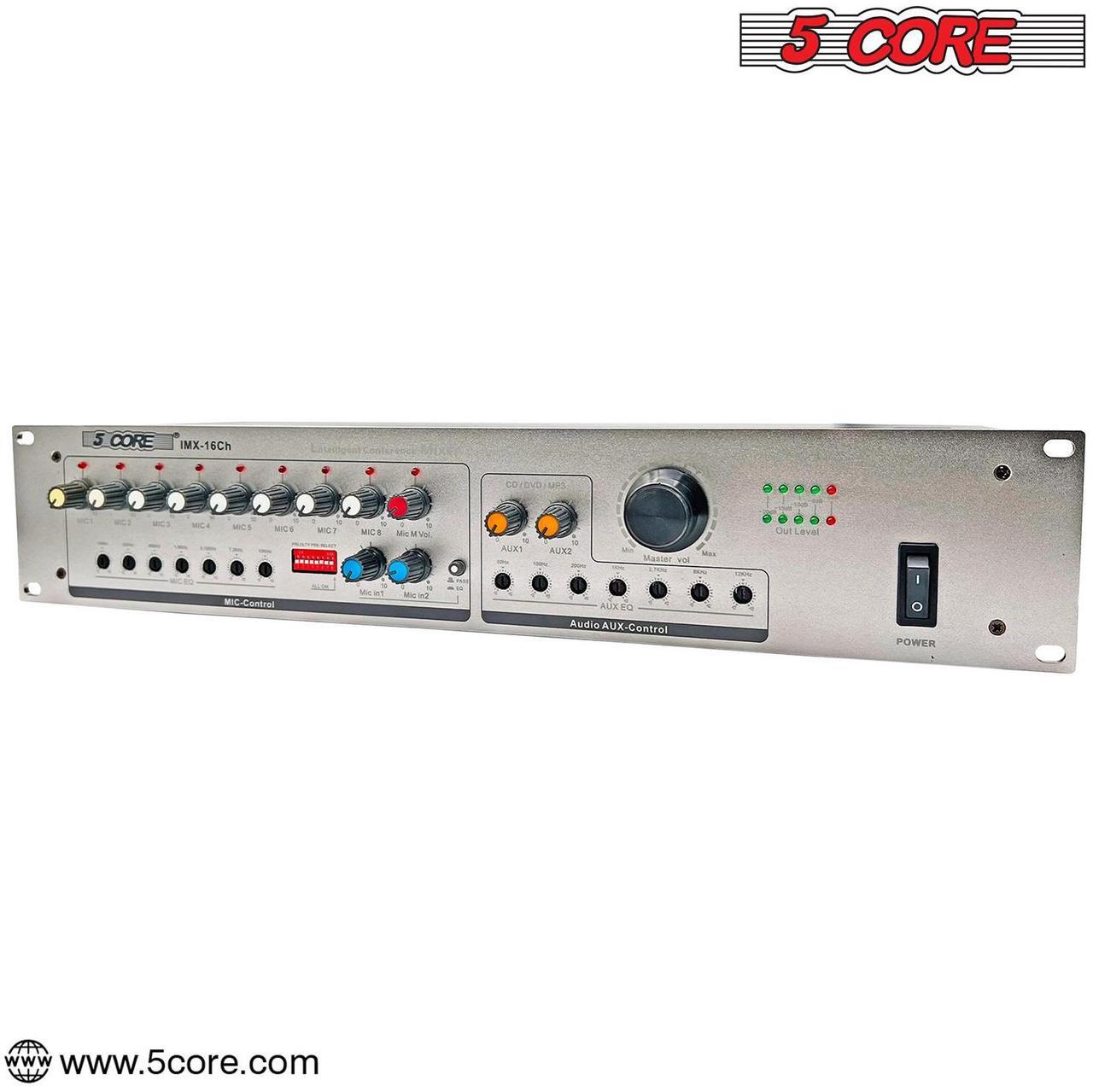 Alt view image 7 of 7 - 5 Core Intelligent Conference Smart Mixer 16 Channel for Wired Microphone Sound Processor - IMX 16CH