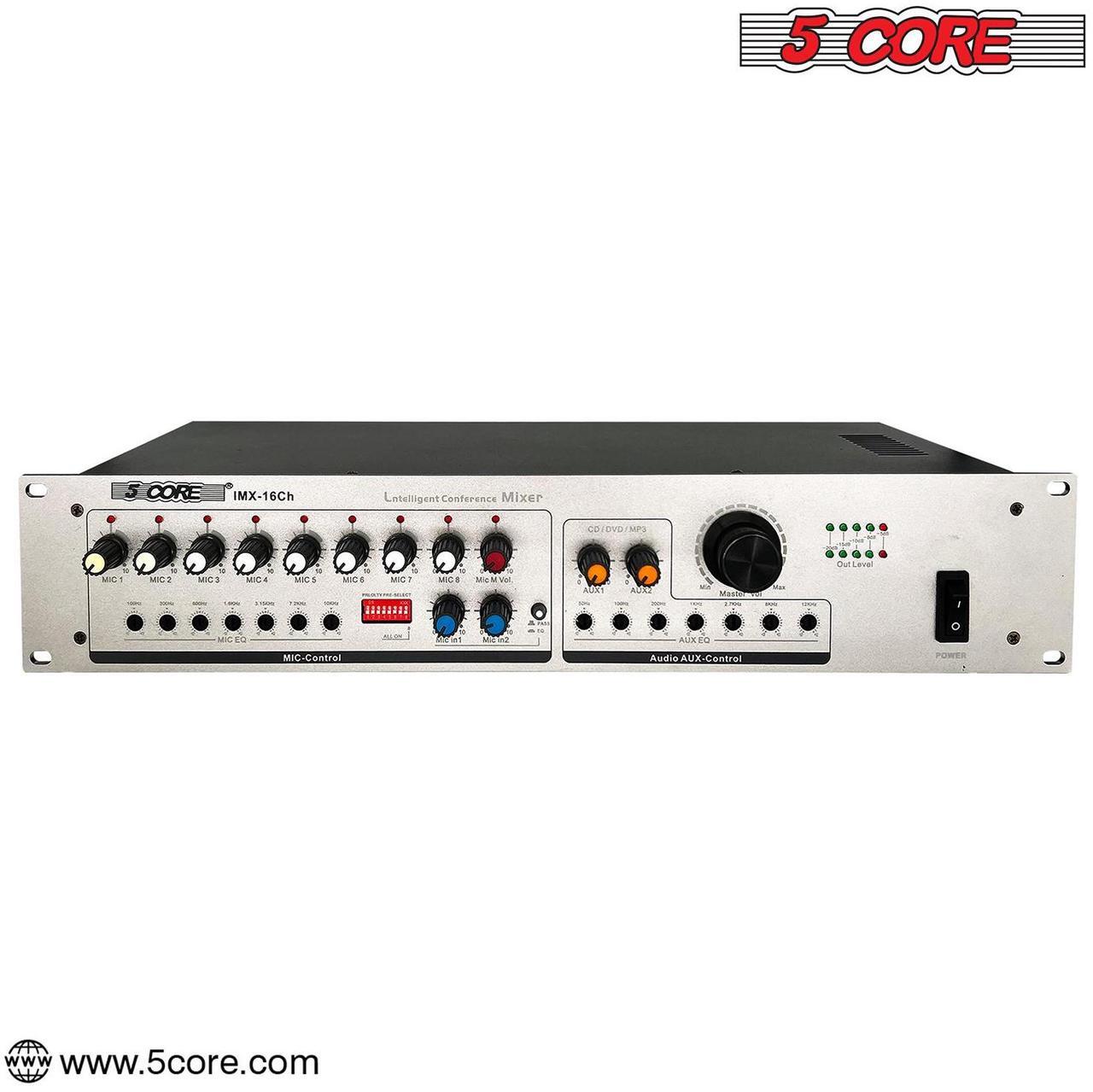 Alt view image 3 of 7 - 5 Core Intelligent Conference Smart Mixer 16 Channel for Wired Microphone Sound Processor - IMX 16CH