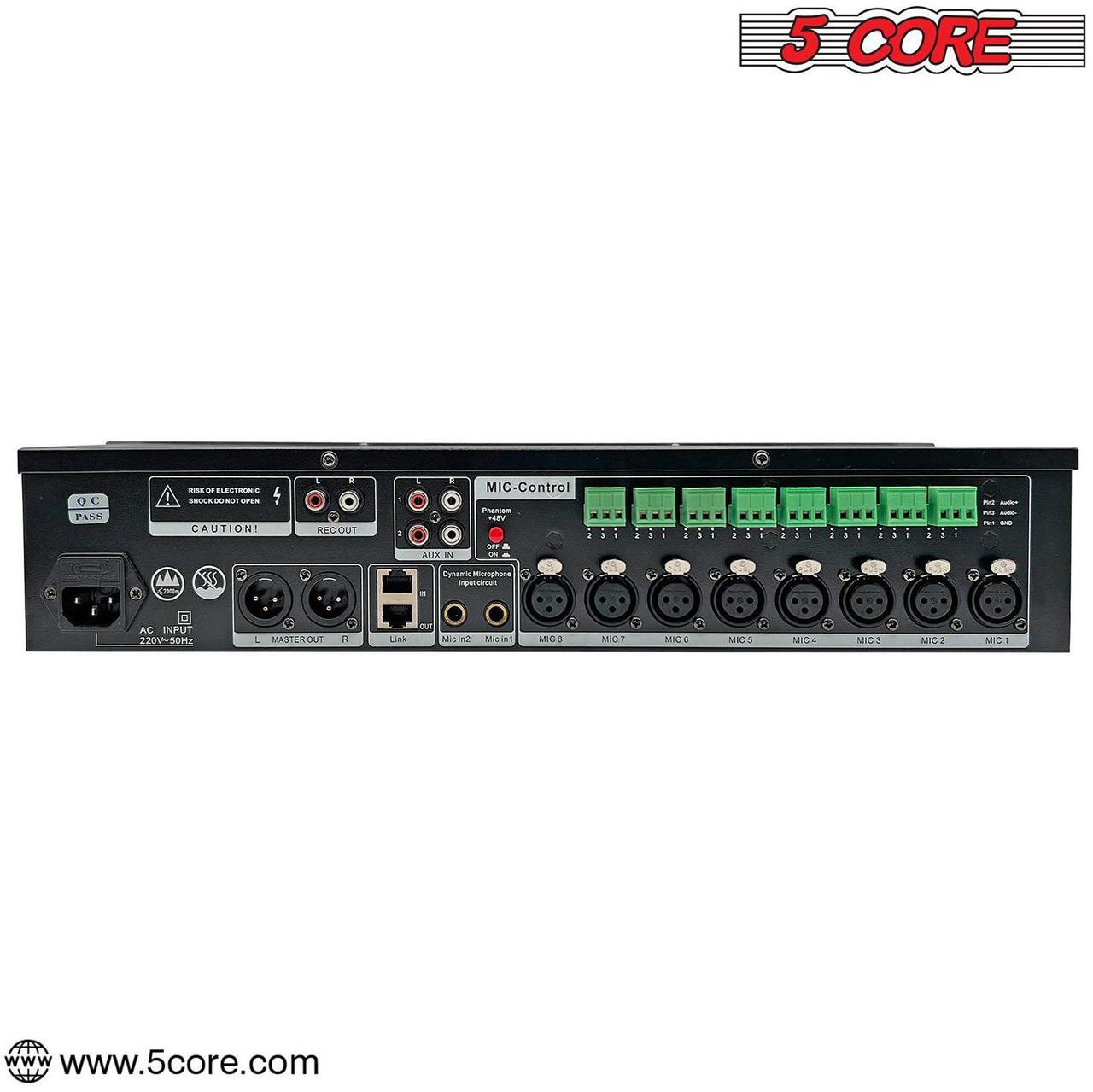 Alt view image 6 of 7 - 5 Core Intelligent Conference Smart Mixer 16 Channel for Wired Microphone Sound Processor - IMX 16CH