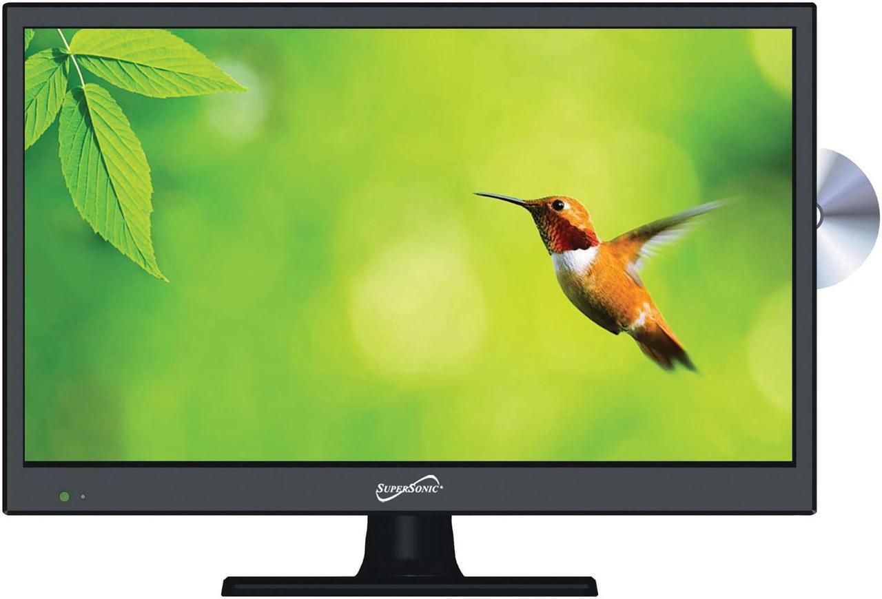 Main image of Supersonic SC-1312, 13.3" Diagonal Class LED-Backlit LCD TV, with Built-in DVD Player, 720p 1366 x 768, with Mohu Leaf 30 HDTV Antenna