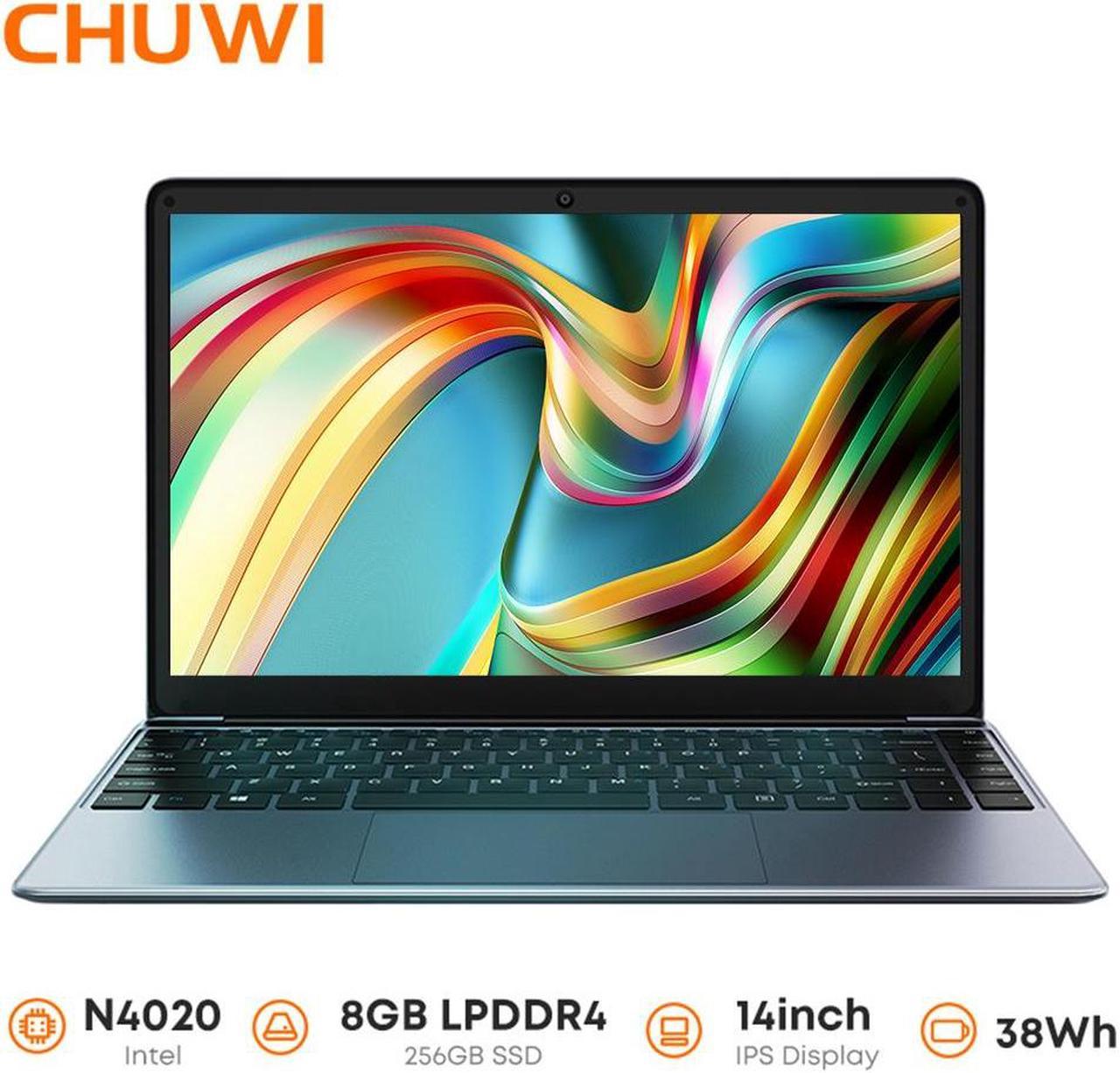 CHUWI HeroBook Pro 14.1'' Laptop Computer, 8GB RAM 256GB SSD, Windows 11 Laptop, 1920x1080 FHD Display, Ultra Slim Notebook PC, WiFi, BT4.2