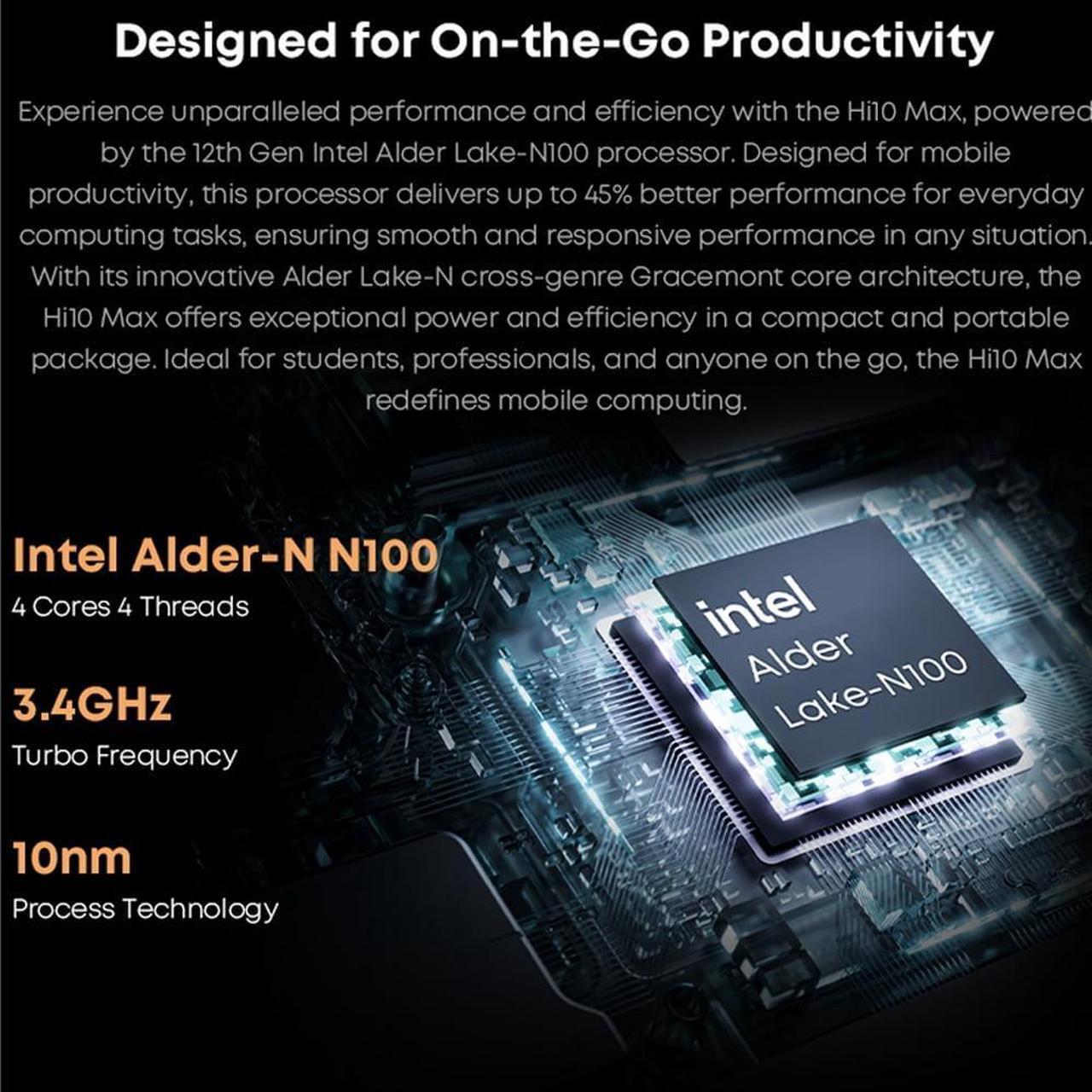 Alt view image 3 of 7 - CHUWI Hi10 Max 12.96" Gaming Tablet 512G SSD 12G ROM Windows11 intel N100 2 in 1 Tablet Laptop PC with Keyboard 3K IPS Display