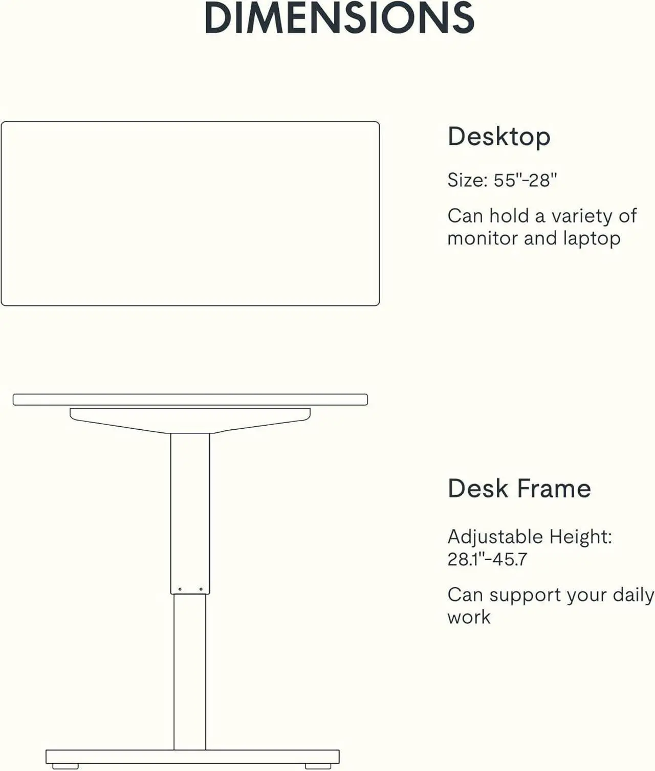 Alt view image 5 of 7 - FLEXISPOT EN1 Bamboo Standing Desk, 55 x 28 Inches Whole-Piece Electric Adjustable Height Desk Sit Stand Desk, Home Office Table Stand up Desk (Black Frame + Bamboo Top, 2 Packages)