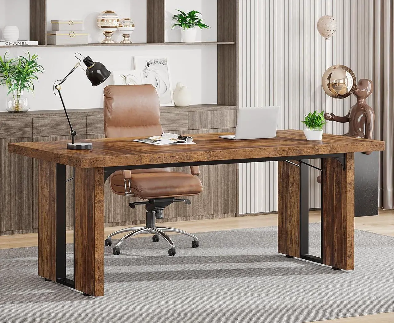 Main image of Tribesigns 70.9" Executive Desk, Large Office Computer Desk, Simple Laptop Desk Study Writing Table Workstation for Home Office