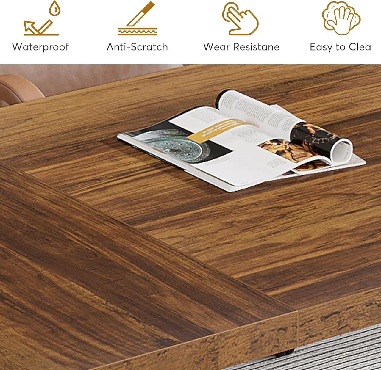 Alt view image 6 of 7 - Tribesigns 70.9" Executive Desk, Large Office Computer Desk, Simple Laptop Desk Study Writing Table Workstation for Home Office