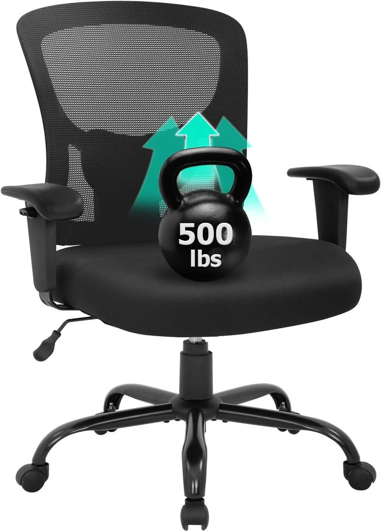 Main image of BestOffice Big and Tall Office Chair 500lbs Desk Chair Mesh Computer Chair with Lumbar Support Wide Seat High Back Task Executive Ergonomic Chair for Home Office (Black)