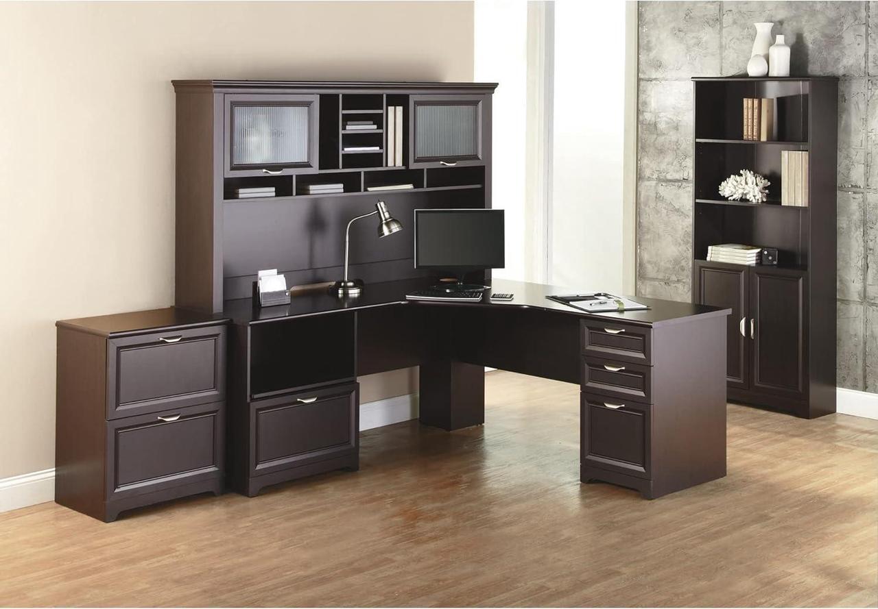 Alt view image 3 of 7 - Realspace® Magellan Performance 71"W L-Shaped Corner Desk, Espresso