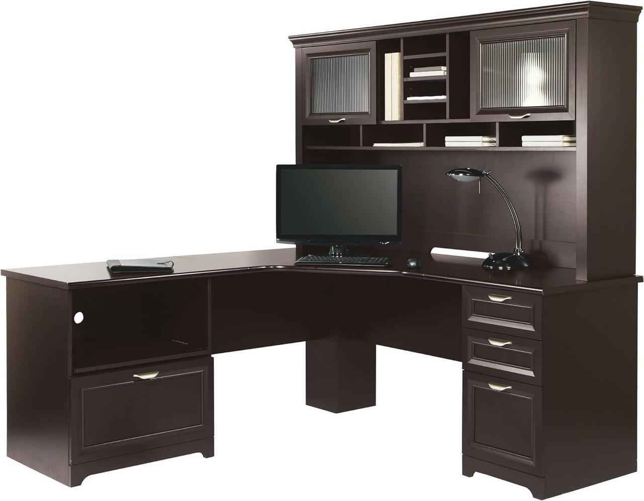Alt view image 4 of 7 - Realspace® Magellan Performance 71"W L-Shaped Corner Desk, Espresso
