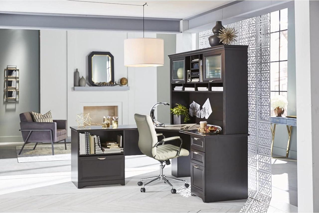 Alt view image 7 of 7 - Realspace® Magellan Performance 71"W L-Shaped Corner Desk, Espresso