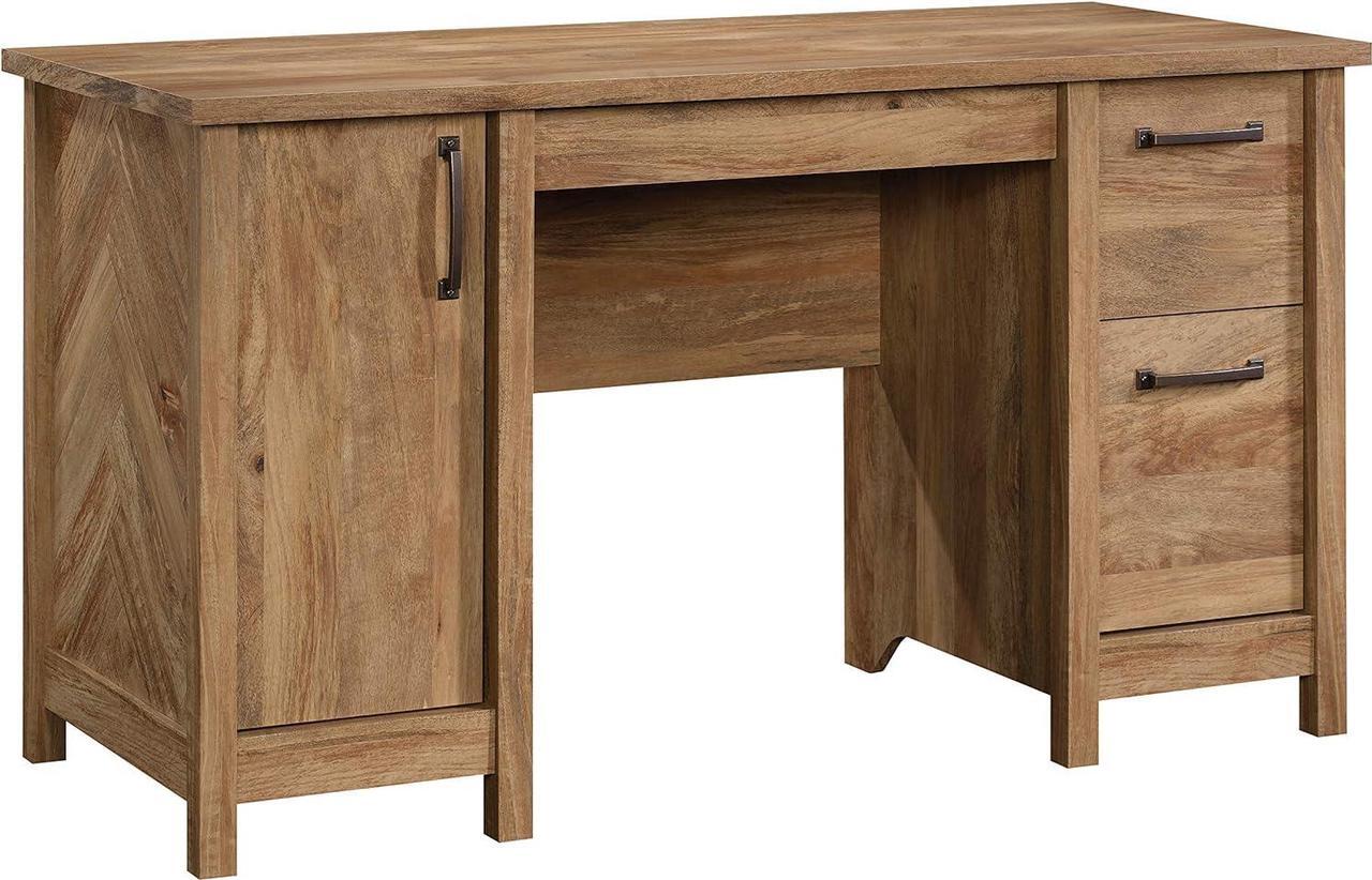 Main image of Sauder Cannery Bridge Computer Desk with Storage Drawers, Home Office Desk with File Cabinet Drawer, in Sindoori Mango