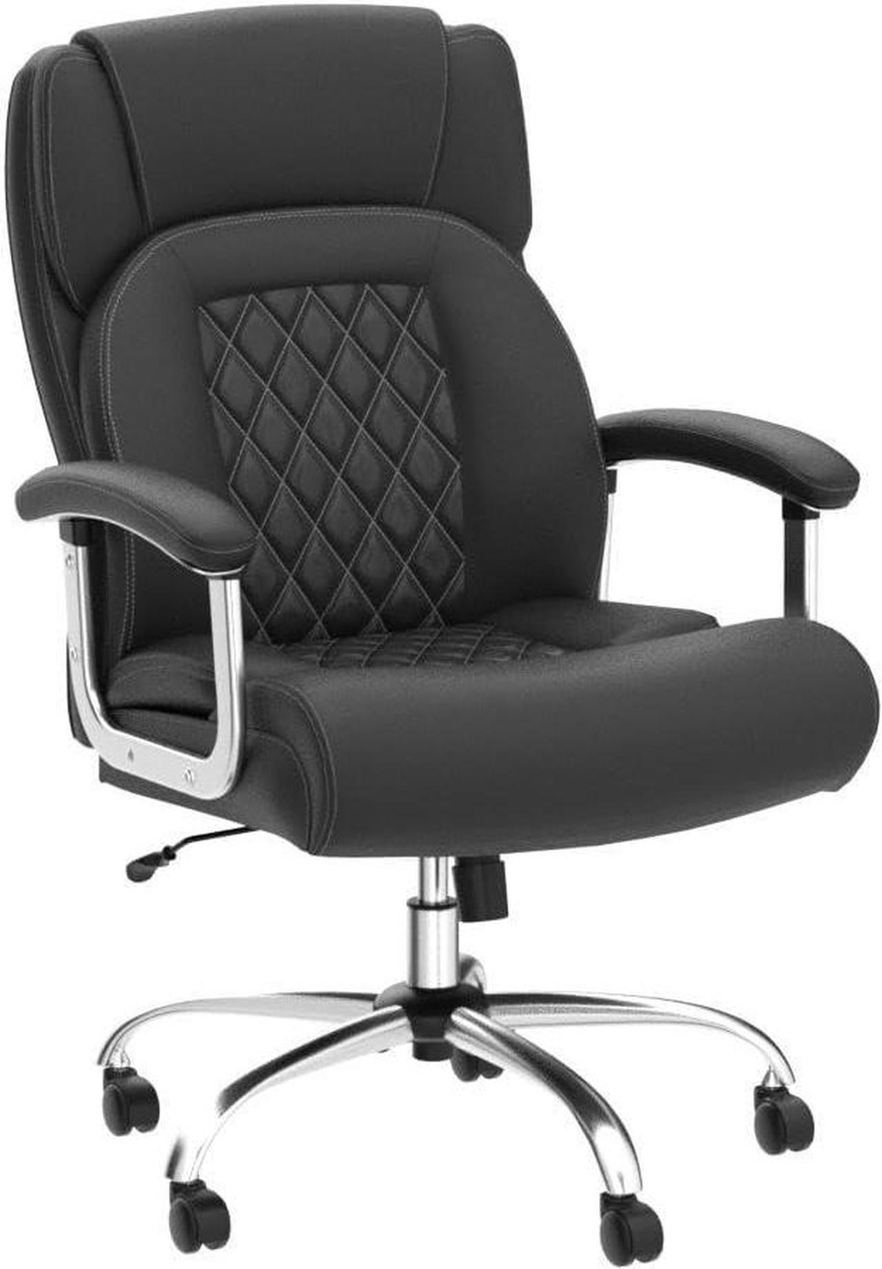 Alt view image 4 of 7 - POWERSTONE Big and Tall Office Chair - 500LBS High Back Executive Desk Chair Adjustable PU Leather Computer Chair Home Office Extra Wide Swivel Task Chair for Heavy People Adults Black
