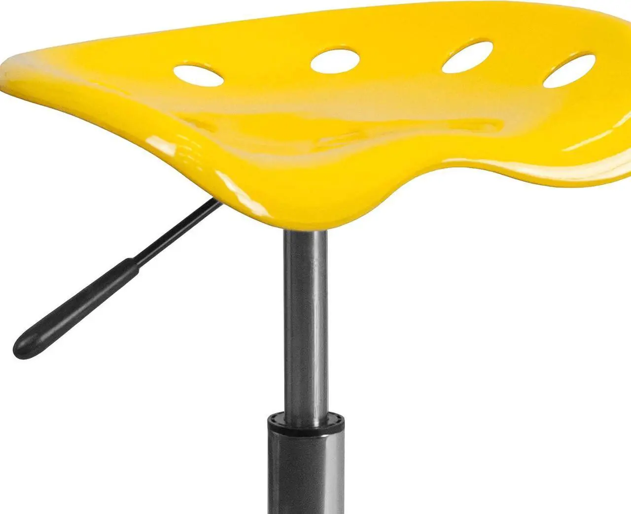 Alt view image 6 of 7 - Flash Furniture Taylor Vibrant Yellow Tractor Seat and Chrome Stool