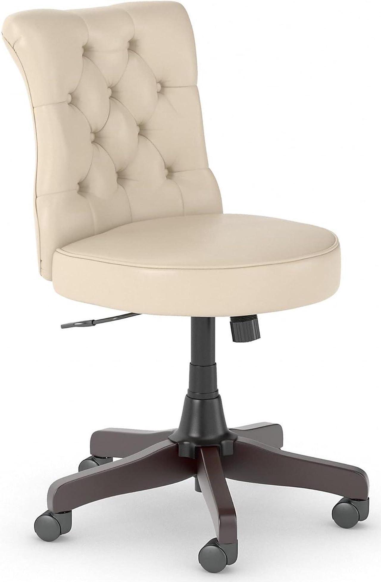 Main image of Bush Furniture Fairview Mid Back Tufted Office Chair in Antique White Leather
