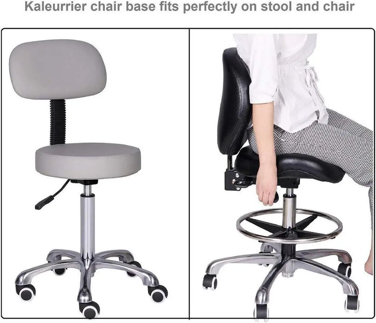 Alt view image 7 of 7 - Kaleurrier Chair Stool Base,Office Chair Replacement Parts,Reinforced Sturdy Aluminum 5 Legs Base,Heavy Duty Holds up 400 lbs,in Universal Standard Size - 25.2 inches