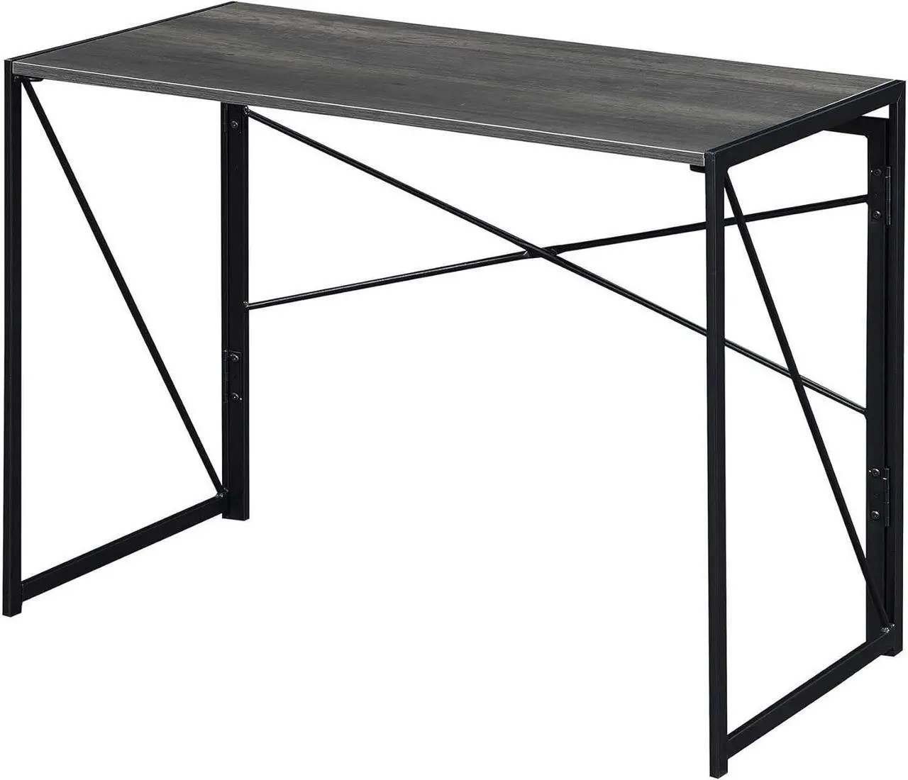 Main image of Convenience Concepts Xtra Folding Desk 39.5" - Contemporary Office Table, Lightweight Foldable Desk Modern Makeup Vanity & Crafts Table, No Tools Assembly, Easy to Store, Charcoal Gray/Black