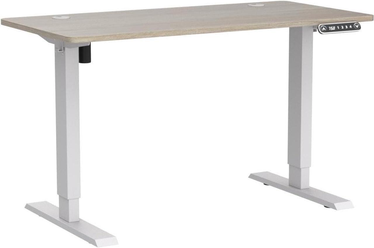 Alt view image 5 of 7 - bilbil Electric Height Adjustable Standing Desk, Sit to Stand Desk Home Office Computer Desk(48 x 24 Oak Top + White Frame)