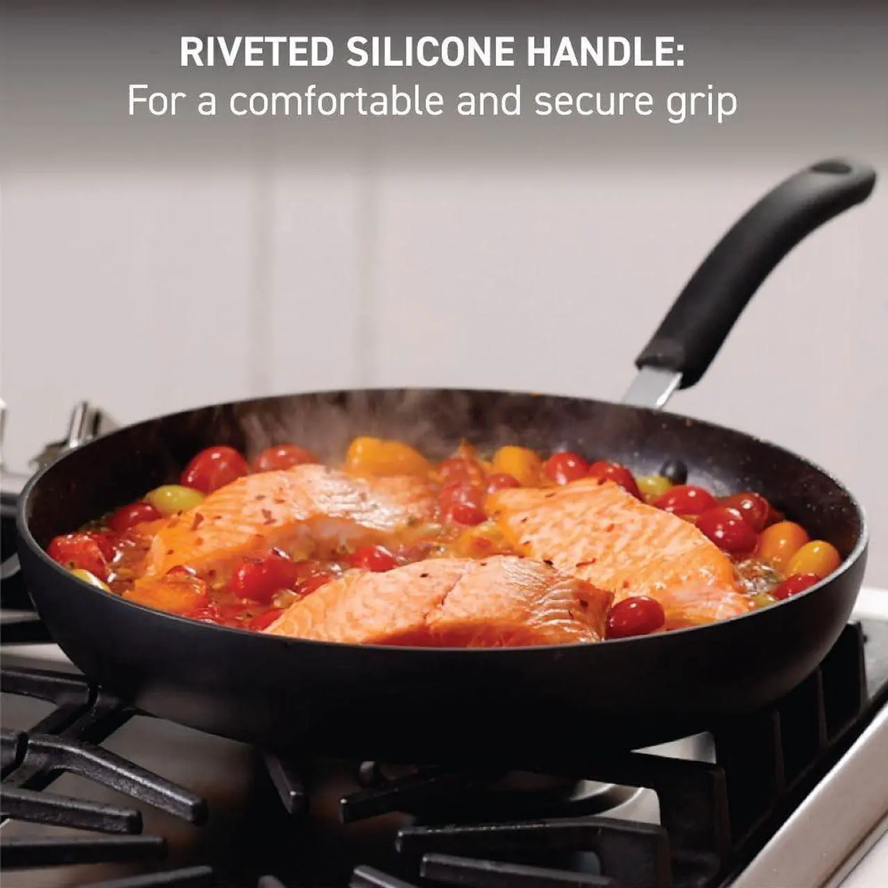 Alt view image 5 of 7 - T-fal Ultimate Hard Anodized Nonstick Fry Pan Set 2 Piece, 10, 12 Inch, Oven Broiler Safe 400F, Cookware, Pots and Pans Set Non Stick, Kitchen Frying Pans, Cooking Skillets, Dishwasher Safe, Grey