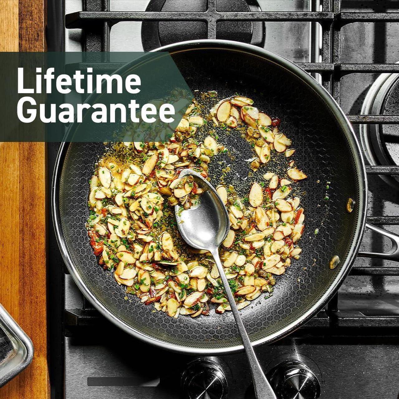 Alt view image 6 of 6 - HexClad Hybrid Nonstick 6-Piece Fry Pan Set, 8, 10 and 12-Inch Frying Pans with Tempered Glass Lids, Stay-Cool Handles, Dishwasher and Oven Safe, Induction Ready, Compatible with All Cooktops