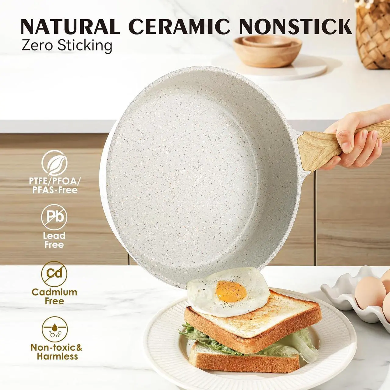 Sensarte Nonstick Ceramic Cookware - Thumbnail 4