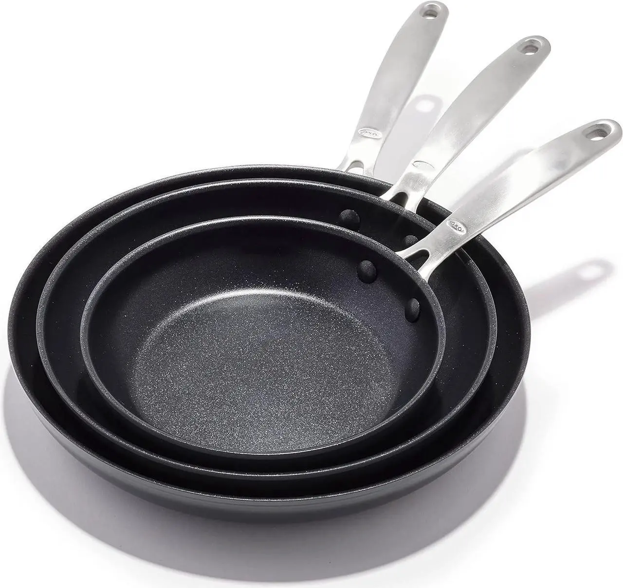 oxo enhanced 3 piece frying pan skillet set - Thumbnail 2