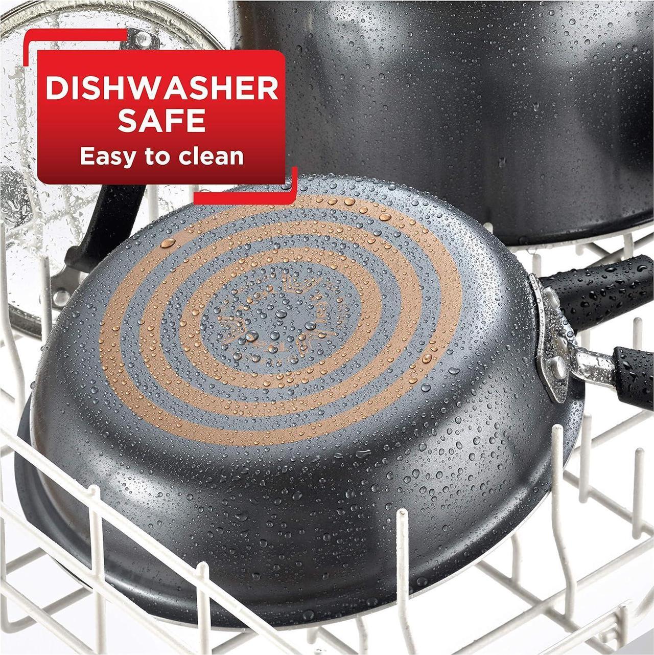 Alt view image 5 of 6 - T-fal Signature Nonstick Fry Pan 12 Inch Oven Safe 350F Cookware, Pots and Pans, Dishwasher Safe, Gray