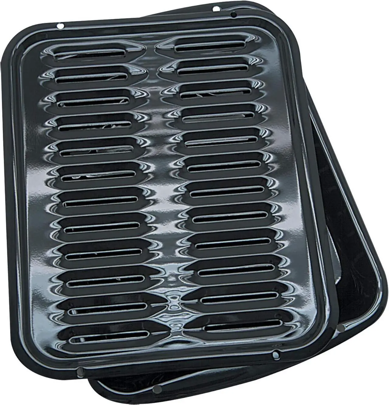 Alt view image 3 of 7 - Range Kleen BP102X 2 Piece Heavy Duty Porcelain Air Fry, Bake and Broil Pan